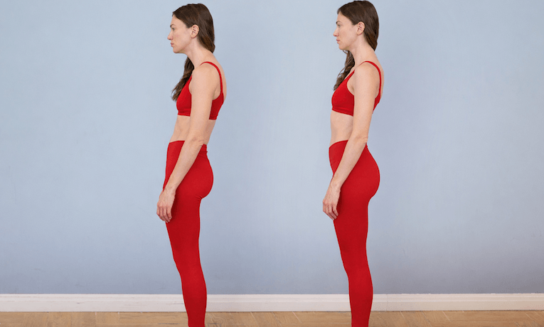 ukázka správného a nesprávného držení těla