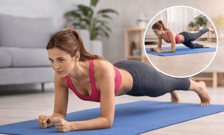 cvicici zena na podlozce