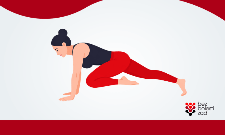 ilustrace cvičení plank