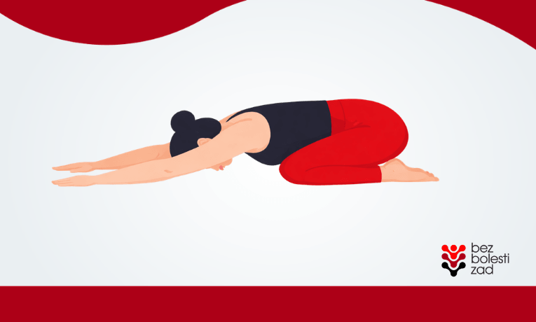 ilustrace cvičení pozice dítěte