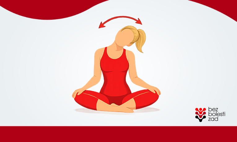 ilustrace cvičení půlkruhy hlavou