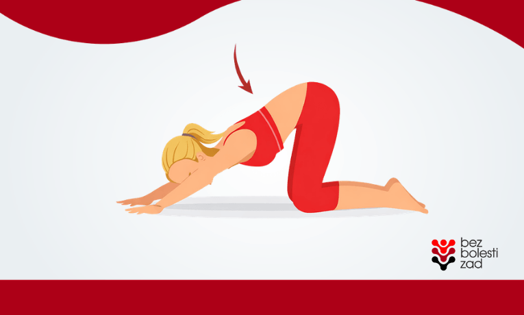 ilustrace cvičení pozice štěněte